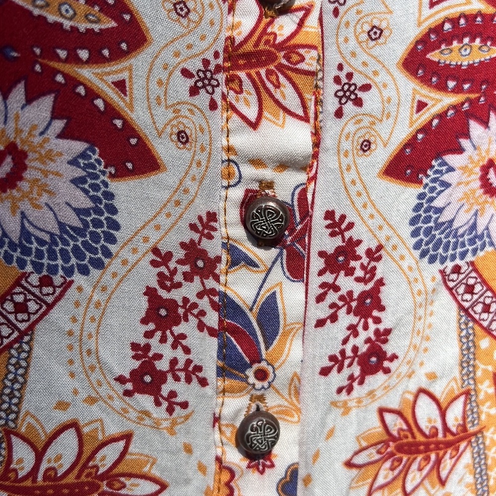 Aratta NWOT Silent Journey Burned Tulip velvet and silk embroidered tunic size S - Picture 6 of 14